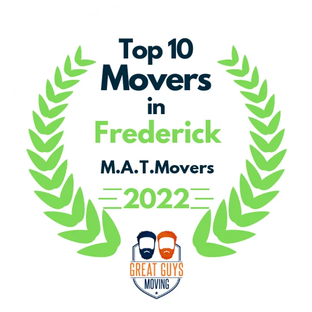 Top 10 Movers in Washington DC, DC 2022 award