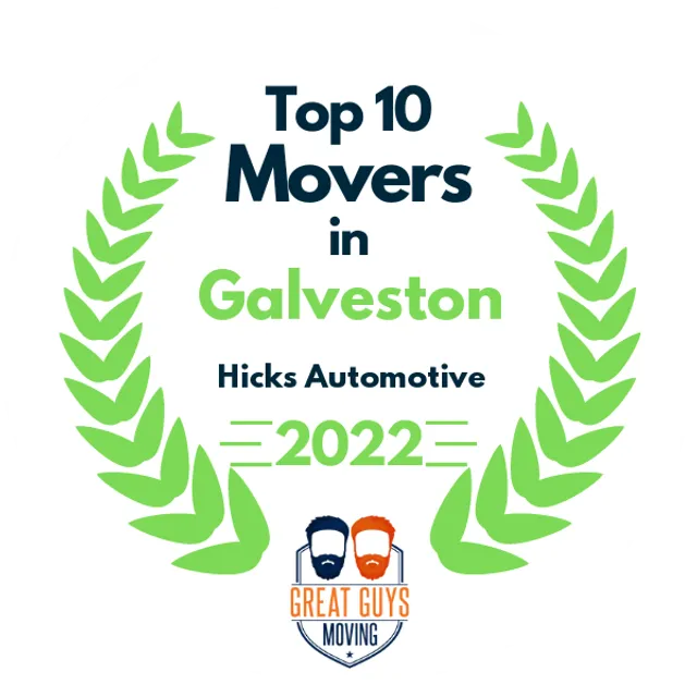 Top 10 Movers in Galveston, TX 2022 award