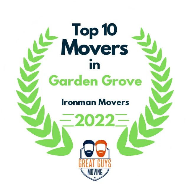 Top 10 Movers in Anaheim, CA 2022 award