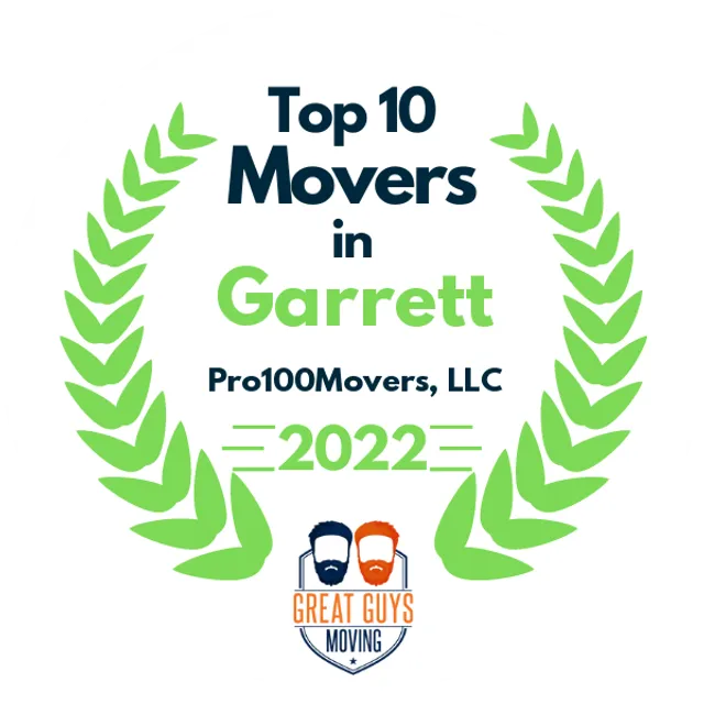 Top 10 Movers in Frederick, MD 2022 award