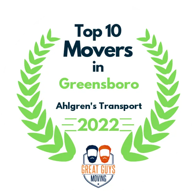 Top 10 Movers in Greensboro, NC 2022 award