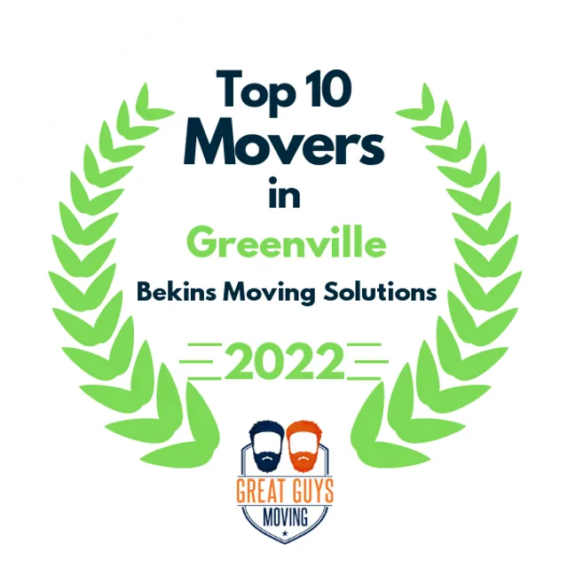 Top 10 Movers in Greenville, NC 2022 award