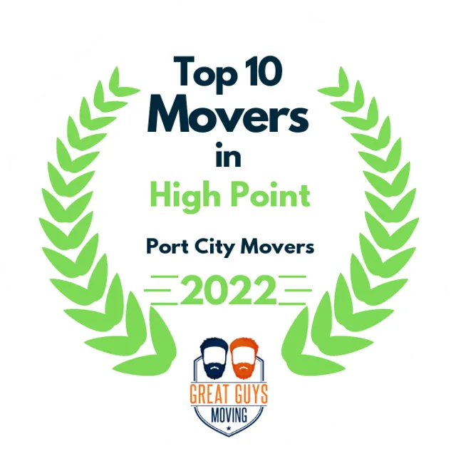 Top 10 Movers in High Point, NC 2022 award