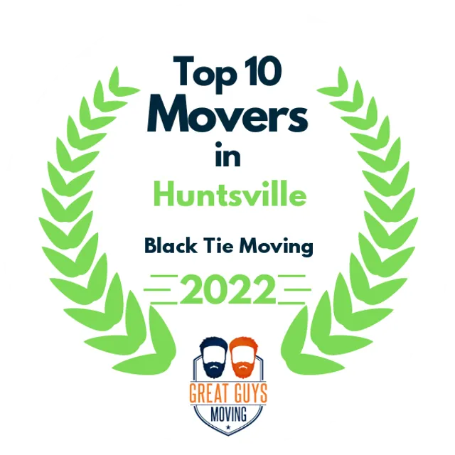 Top 10 Movers in Huntsville, AL 2022 award