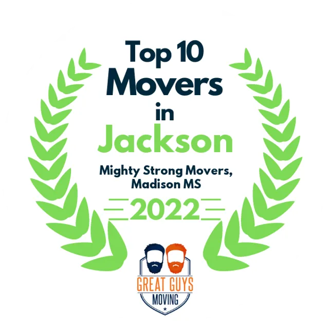 Top 10 Movers in Jackson, MS 2022 award