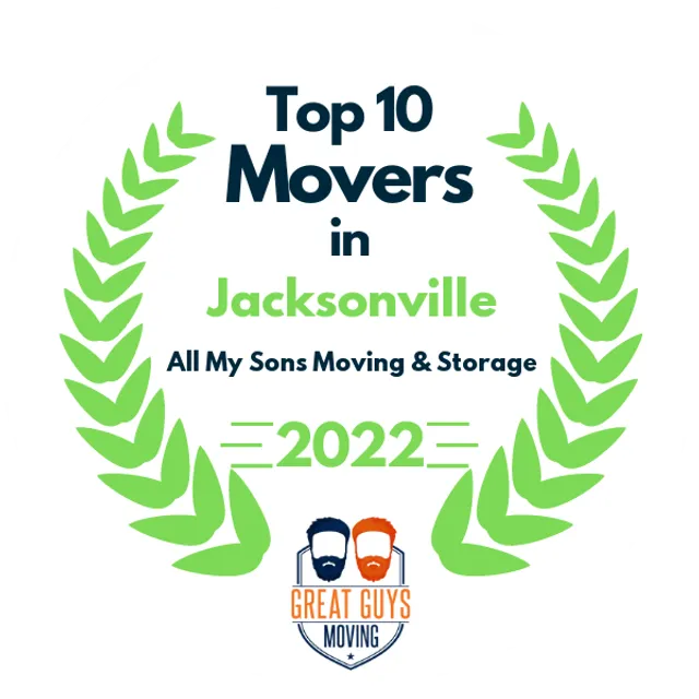 Top 10 Movers in Jacksonville, FL 2022 award