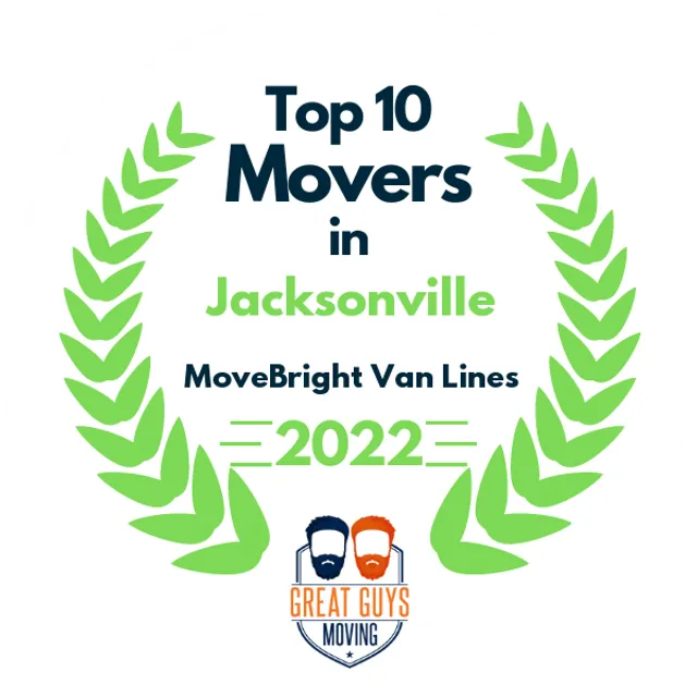 Top 10 Movers in Jacksonville, FL 2022 award