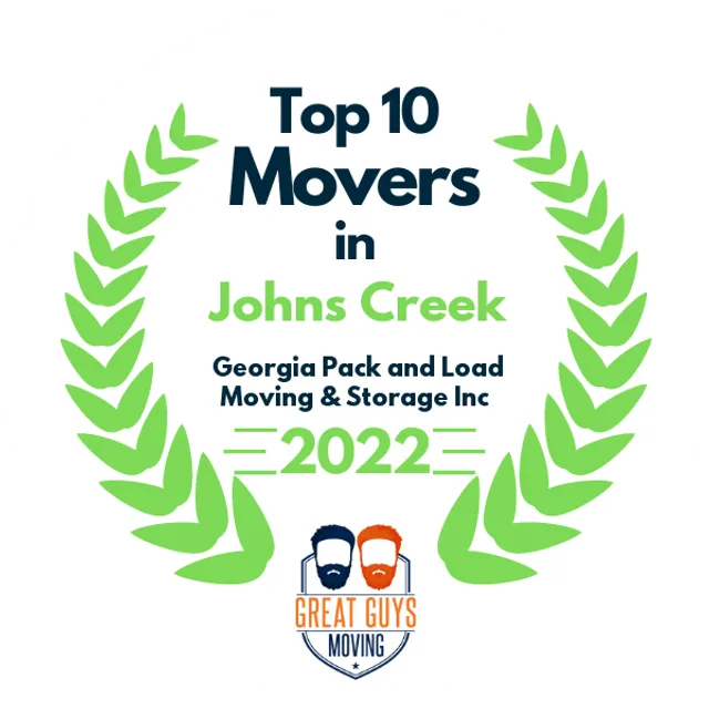 Top 10 Movers in Atlanta, GA 2022 award