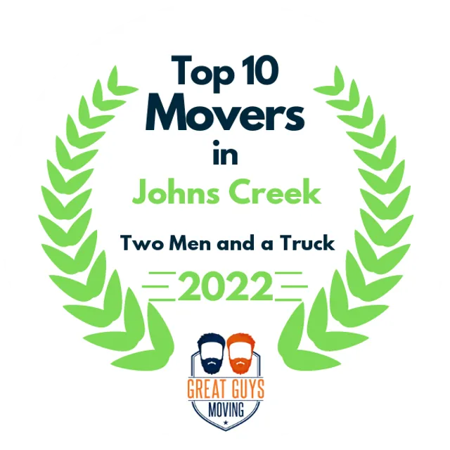 Top 10 Movers in Roswell, GA 2022 award