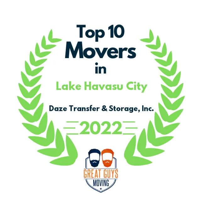 Top 10 Movers in Lake Havasu City, AZ 2022 award