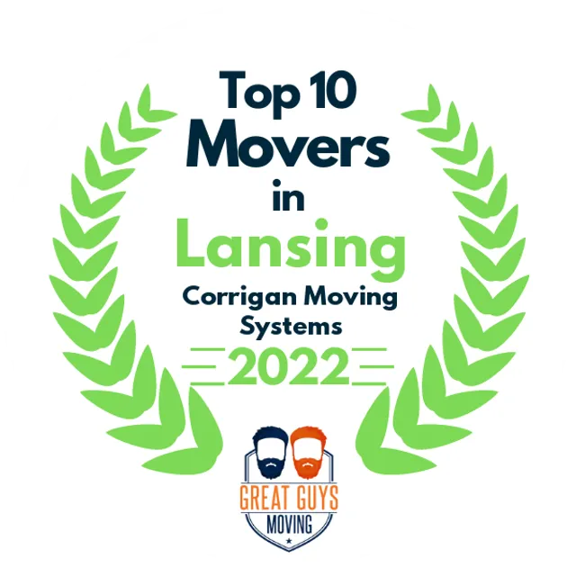 Top 10 Movers in Lansing, MI 2022 award