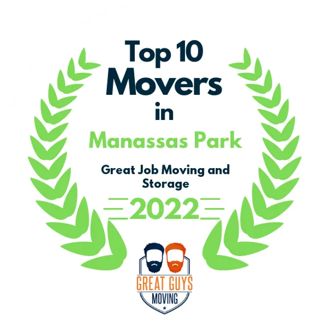 Top 10 Movers in Alexandria, VA 2022 award