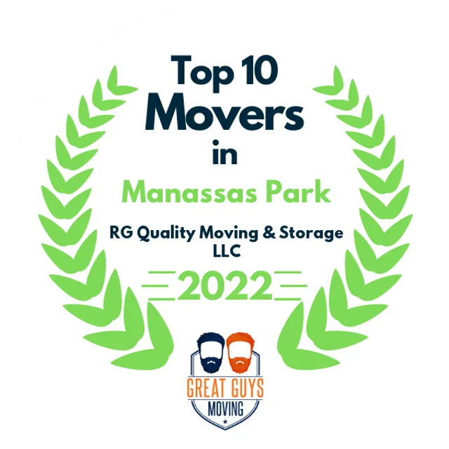 Top 10 Movers in Manassas, VA 2022 award