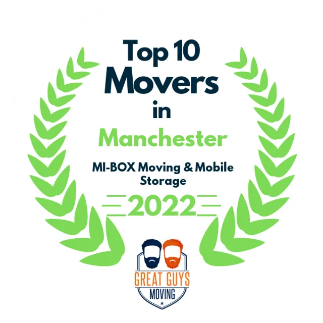 Top 10 Movers in Manchester, NH 2022 award