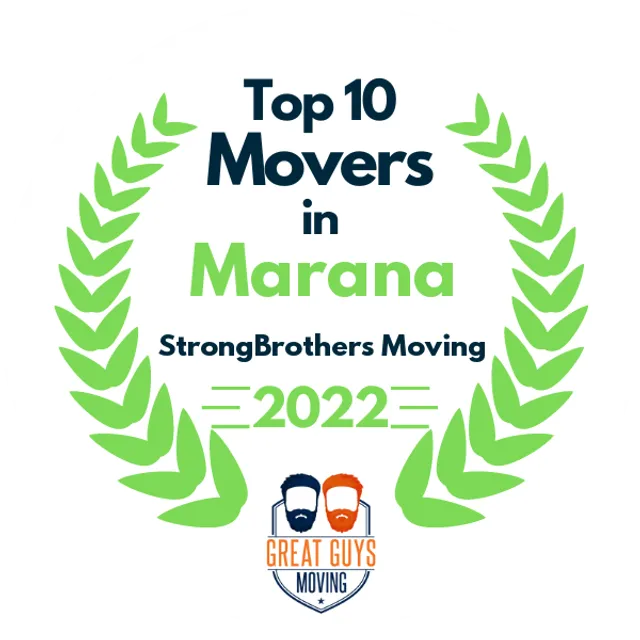 Top 10 Movers in Tucson, AZ 2022 award