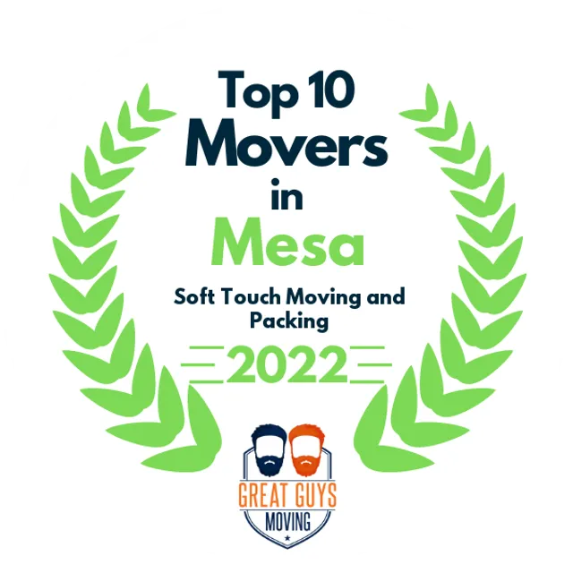 Top 10 Movers in Phoenix, AZ 2022 award