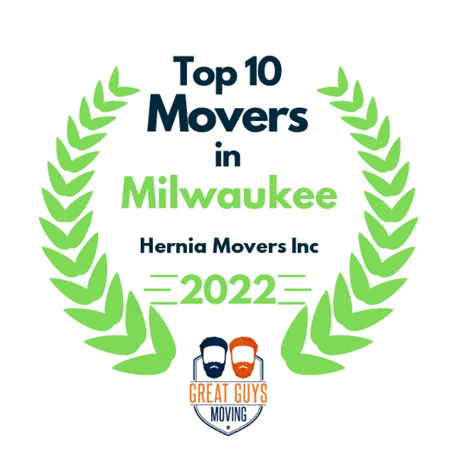 Top 10 Movers in Milwaukee, WI 2022 award