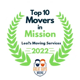 top 10 ranked movers in mission 2022 leos moving services image