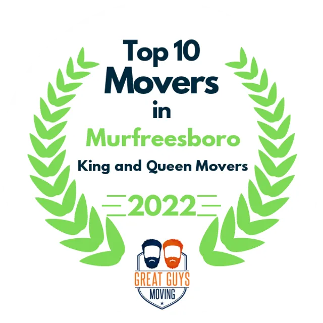 Top 10 Movers in Nashville, TN 2022 award