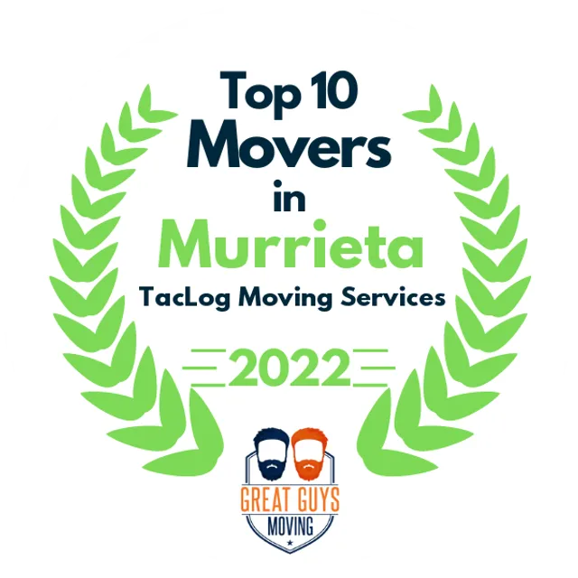 Top 10 Movers in Riverside, CA 2022 award