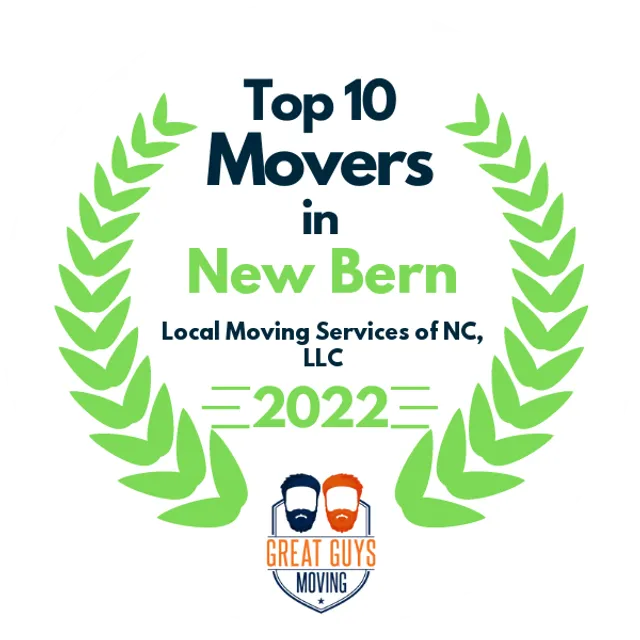 Top 10 Movers in Jacksonville, NC 2022 award