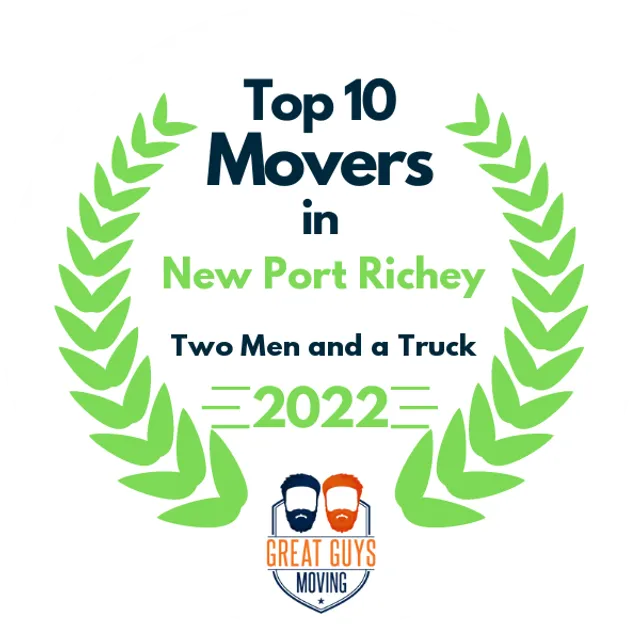 Top 10 Movers in Tampa, FL 2022 award