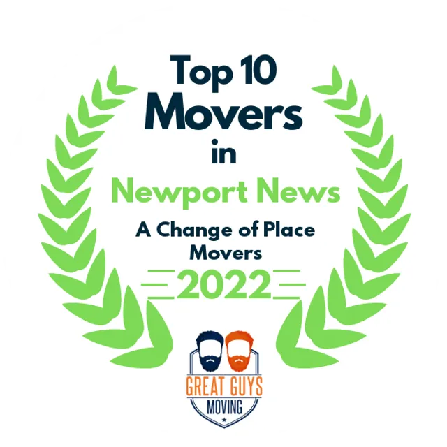 Top 10 Movers in Newport News, VA 2022 award