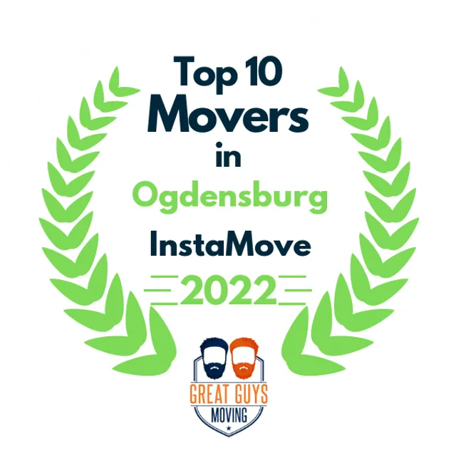 Top 10 Movers in Ogdensburg, NY 2022 award