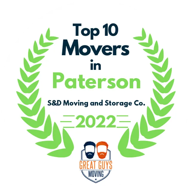 Top 10 Movers in Paterson, NJ 2022 award