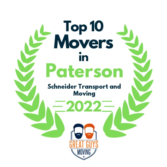 Top 10 Movers in Paterson, NJ 2022 award