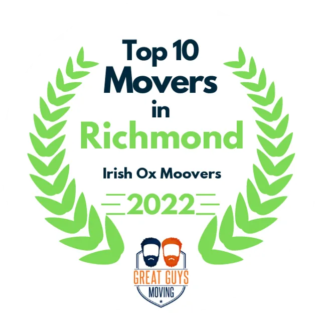 Top 10 Movers in Richmond, VA 2022 award