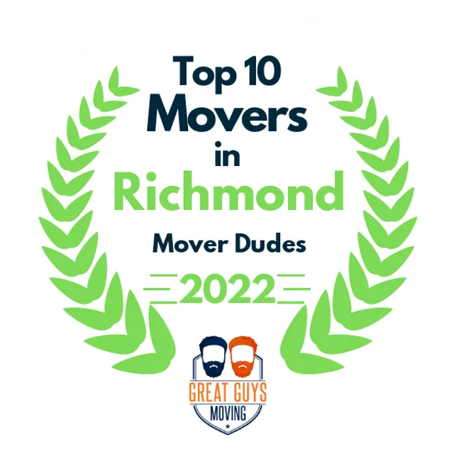 Top 10 Movers in Richmond, VA 2022 award