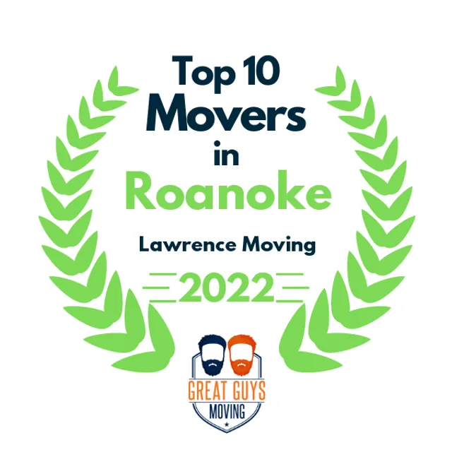 Top 10 Movers in Roanoke, VA 2022 award