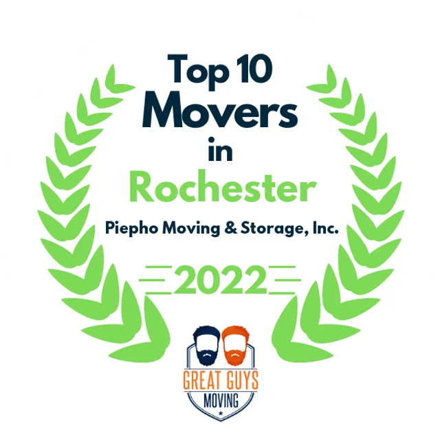 Top 10 Movers in Rochester, MN 2022 award