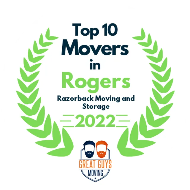 Top 10 Movers in Fayetteville, AR 2022 award