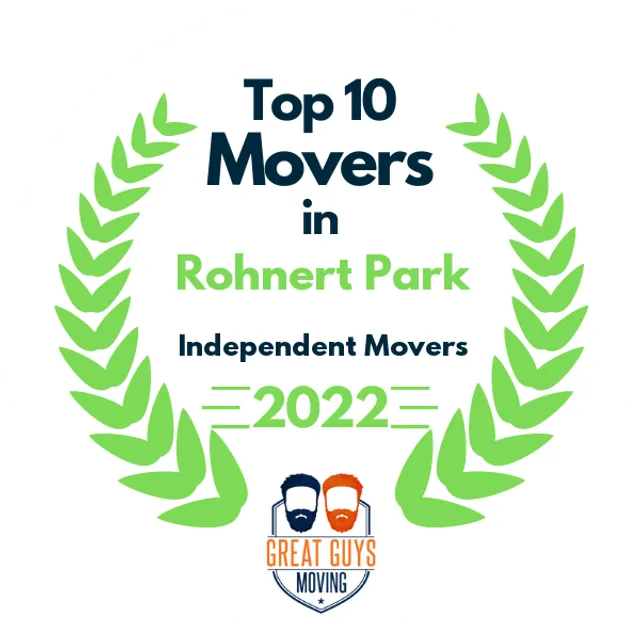 Top 10 Movers in Santa Rosa, CA 2022 award