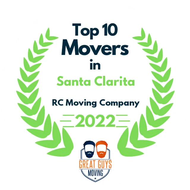 Top 10 Movers in Santa Clarita, CA 2022 award