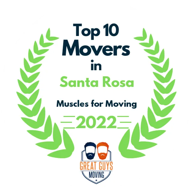 Top 10 Movers in Santa Rosa, CA 2022 award