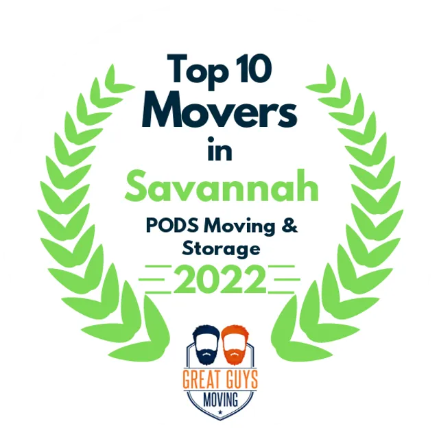 Top 10 Movers in Savannah, GA 2022 award