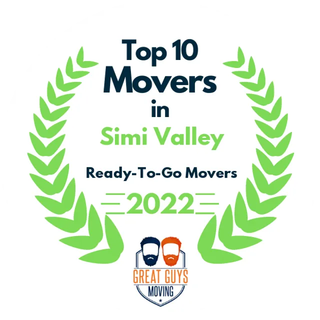 Top 10 Movers in Santa Clarita, CA 2022 award