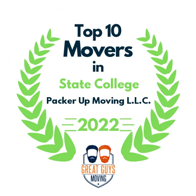 Top 10 Movers in State College, PA 2022 award