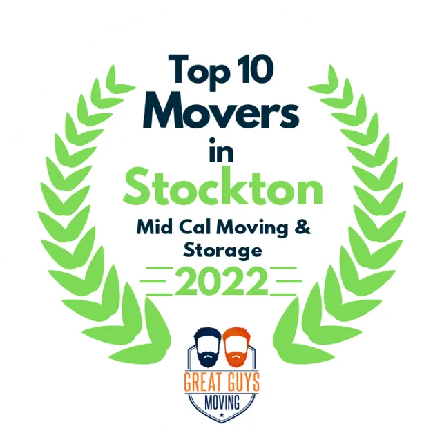 Top 10 Movers in Stockton, CA 2022 award