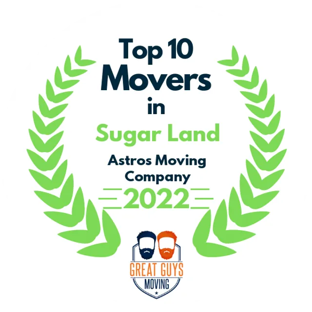 Top 10 Movers in Houston, TX 2022 award