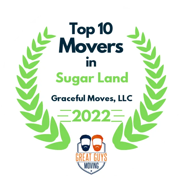 Top 10 Movers in Sugar Land, TX 2022 award