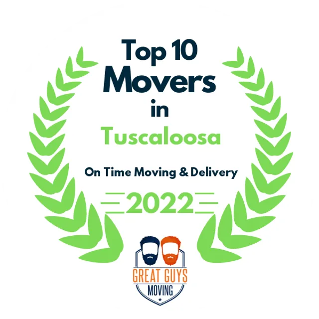 Top 10 Movers in Tuscaloosa, AL 2022 award