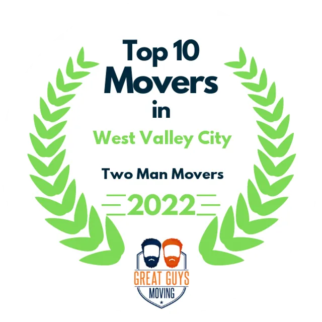 Top 10 Movers in West Valley City, UT 2022 award