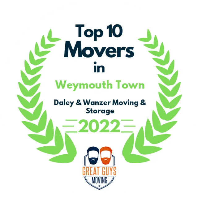 Top 10 Movers in Quincy, MA 2022 award