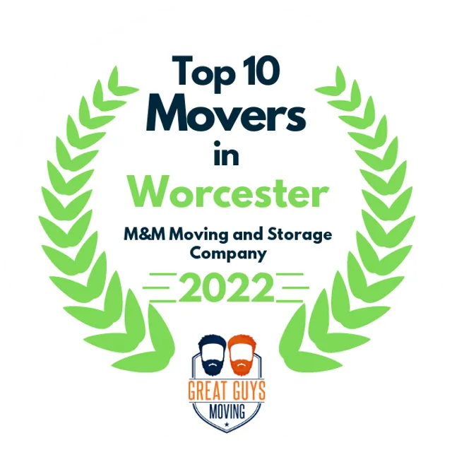 Top 10 Movers in Worcester, MA 2022 award