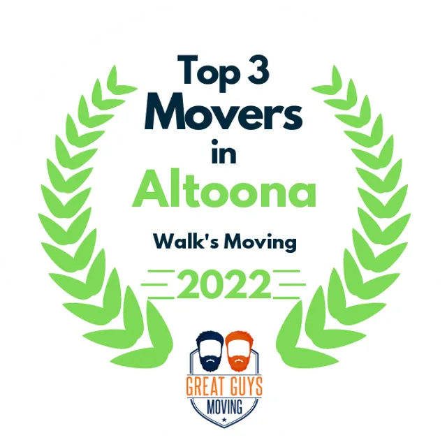 Top 3 Movers in Altoona, PA 2022 award