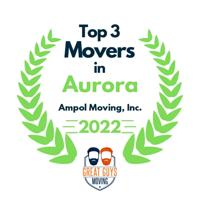 Top 3 Movers in Aurora, IL 2022 award